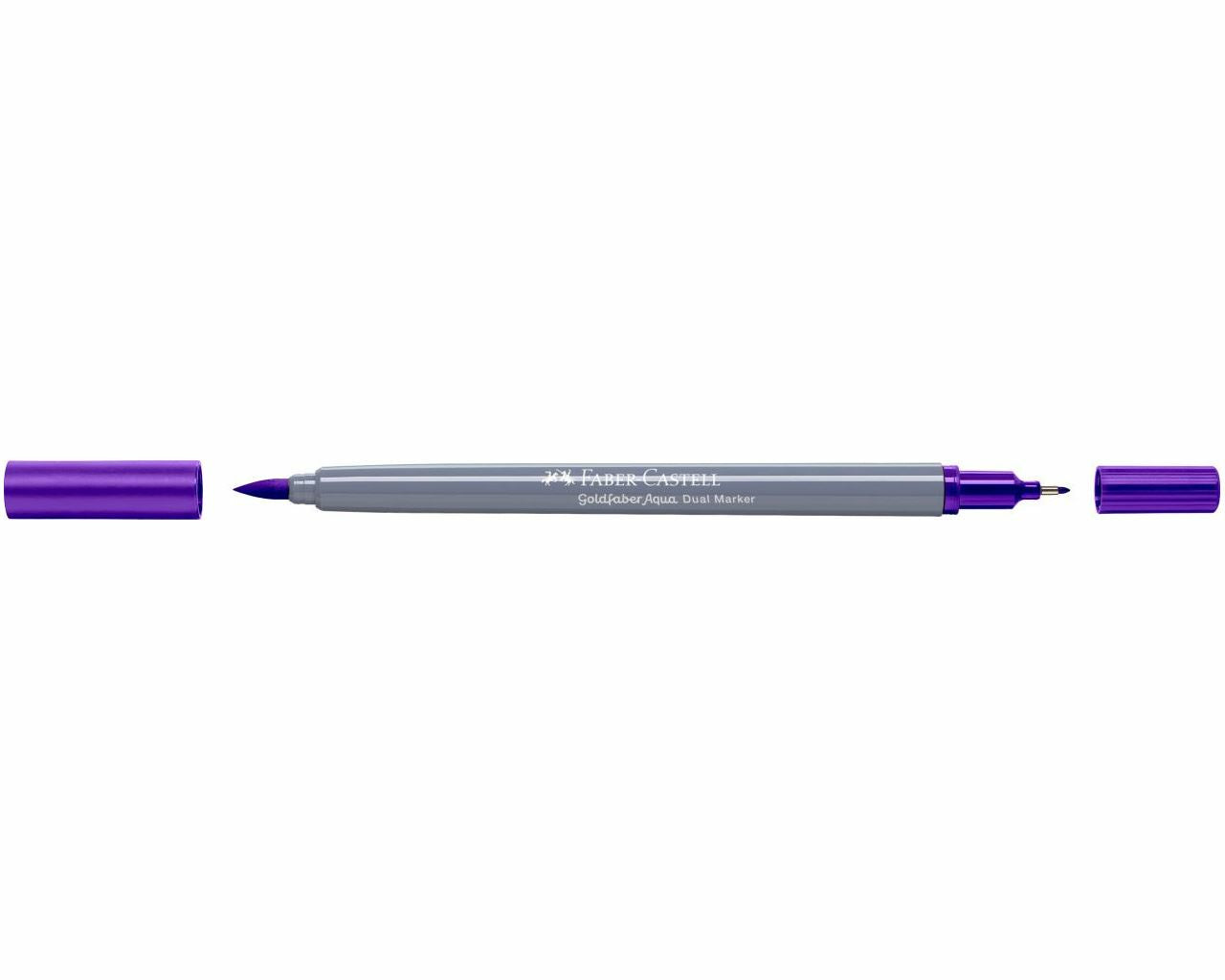 Faber-Castell Brush Pen Goldfaber Aqua – Pinselspitze & Finelinerspitze 0,6 mm – Malve – wasservermalbar