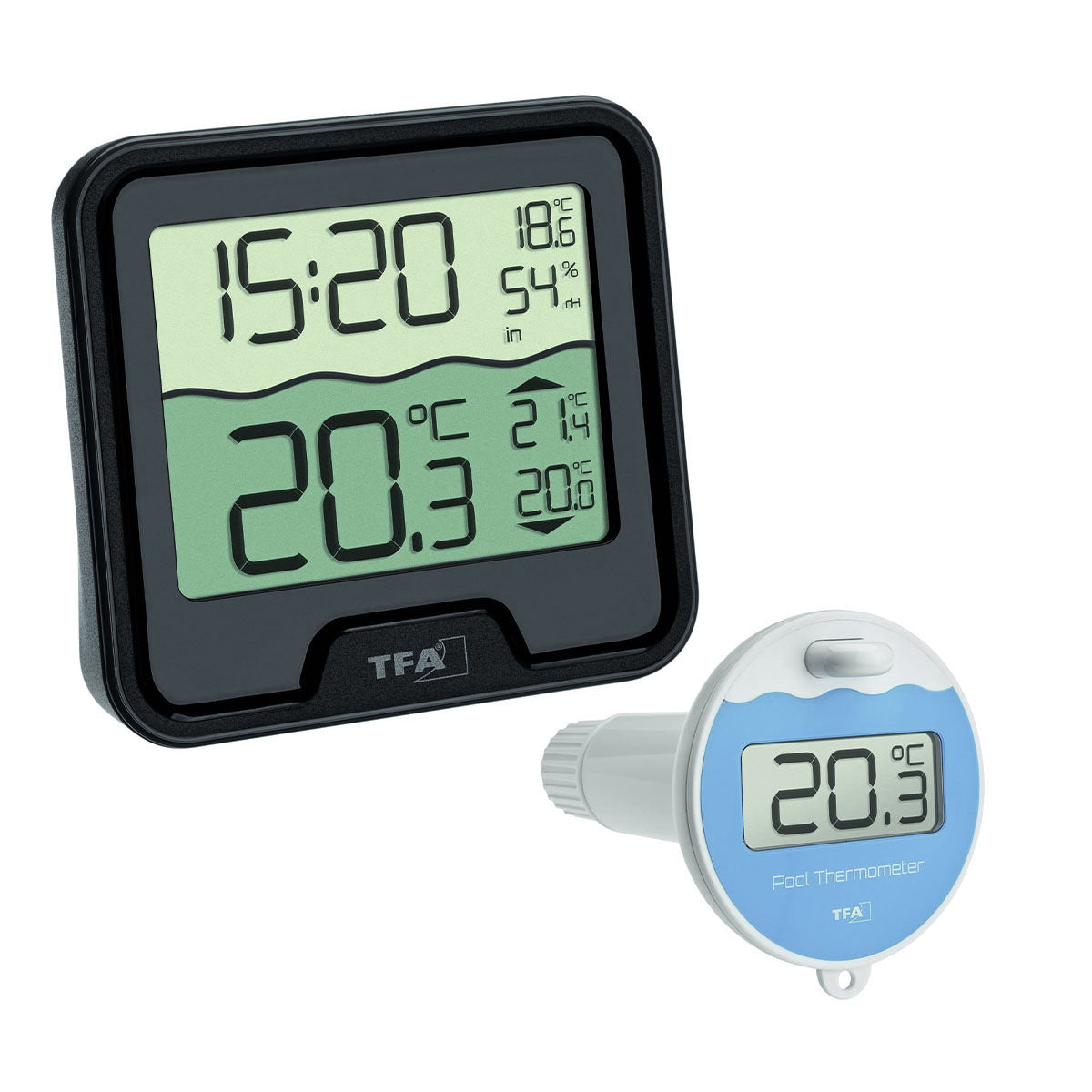 TFA-Dostmann TFA Dostmann MARBELLA – Funk-Poolthermometer, Reichweite 100 m – Schwarz