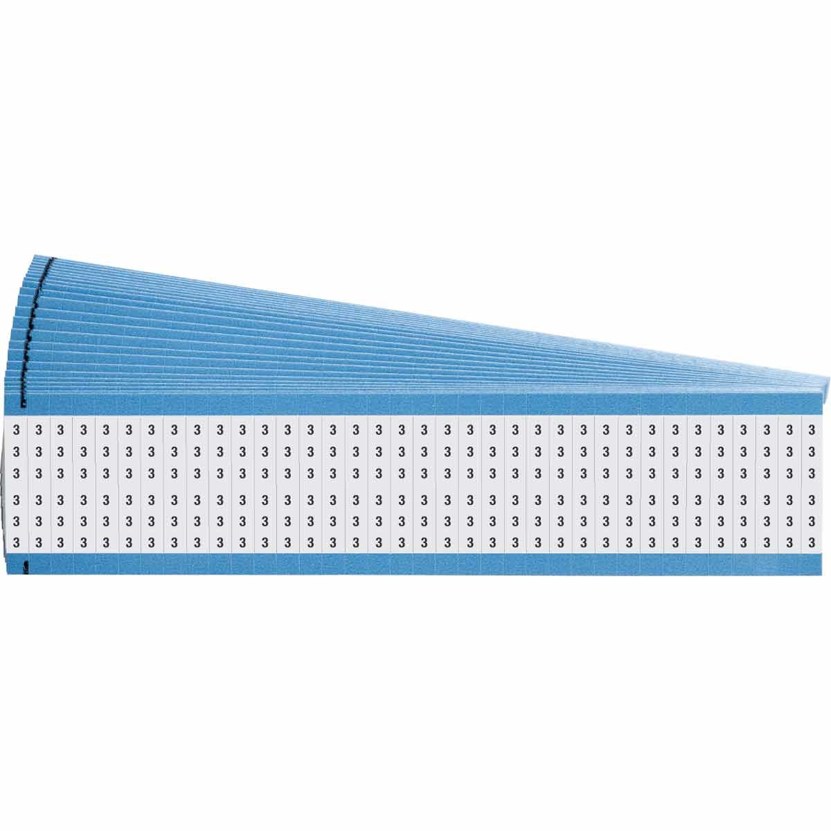 Brady Kabelkennzeichnungskarten, 38,1×6,35×0,224 mm, 900 Stk., Vinyl, matt – Schwarz/Weiss