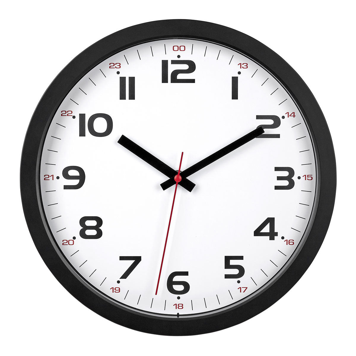 TFA-Dostmann TFA Dostmann Wanduhr – Analog, Lautlos, Ø 30,5 cm, Schwarz, Kunststoff