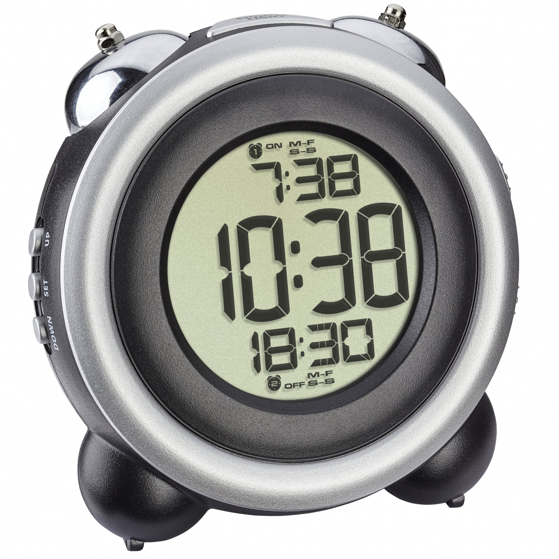 TFA-Dostmann TFA Dostmann Digitalwecker – Snooze, Ø 10,8 cm, schwarz/silber