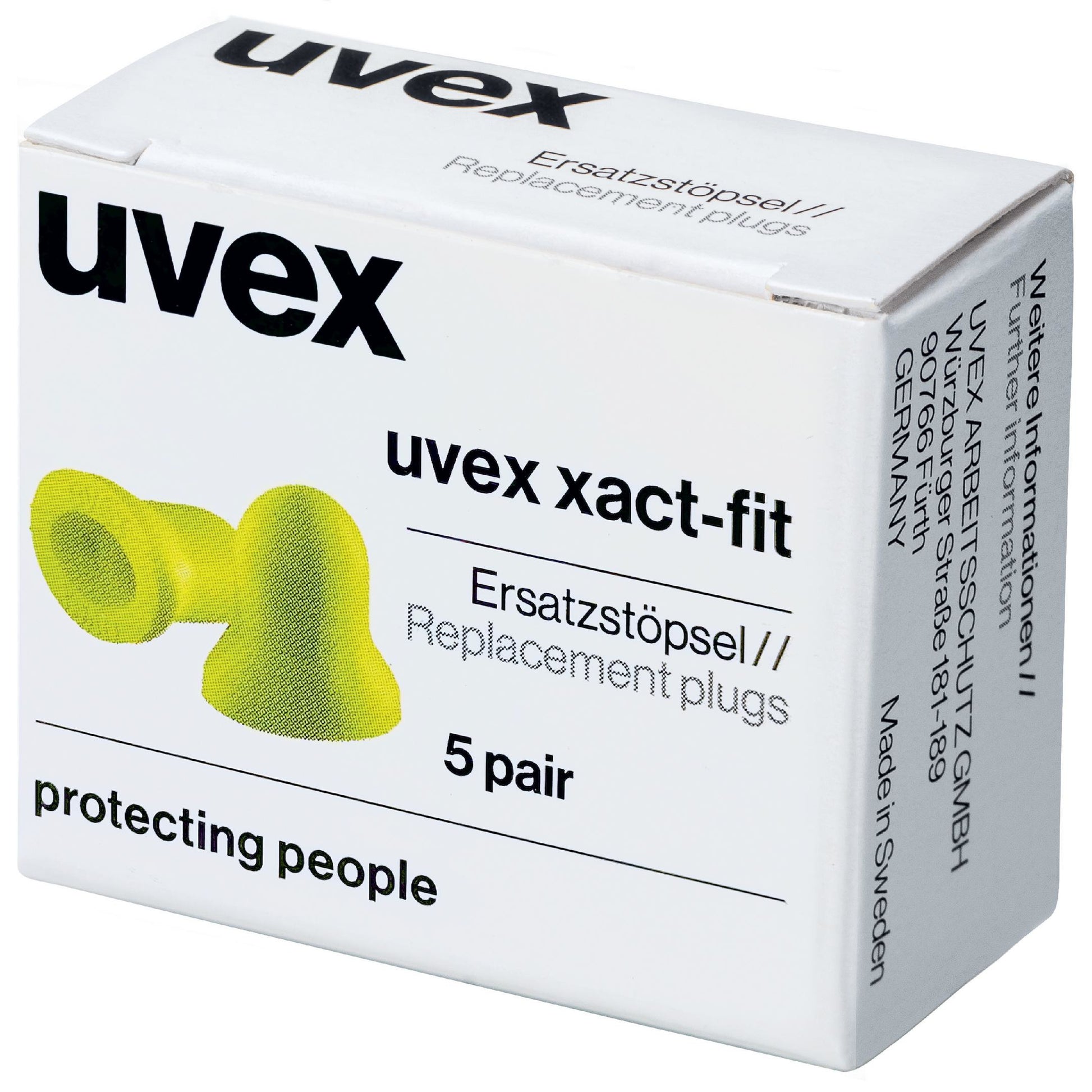 Uvex xact-fit Einweg-Ohrstöpsel – SNR 26 dB – Grün