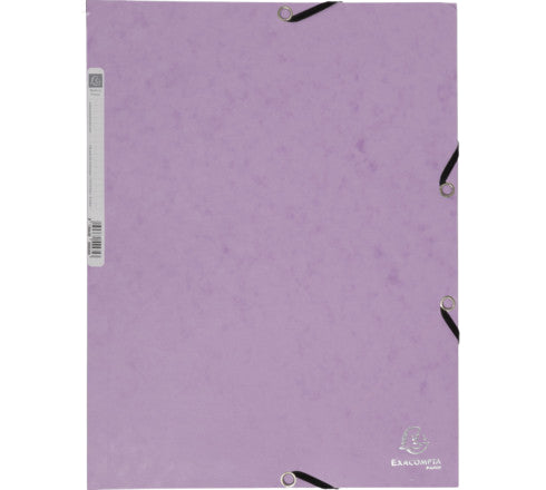 Exacompta Gummibandmappe Aquarel A4 – Gummiband, Karton, Violett, bis 250 Blatt