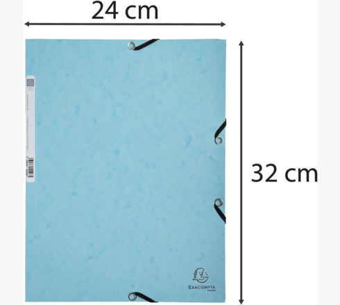 Exacompta Gummibandmappe Aquarel A4 – 3 Klappen, Karton, mehrfarbig, bis 250 Blatt, 5 Stk.