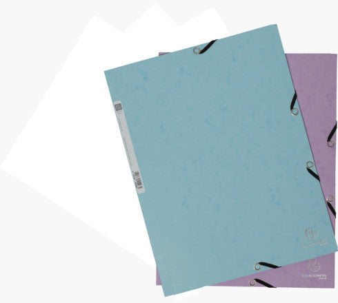 Exacompta Gummibandmappe Aquarel A4 – 3 Klappen, Karton, mehrfarbig, bis 250 Blatt, 5 Stk.