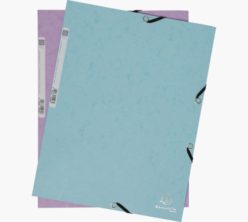 Exacompta Gummibandmappe Aquarel A4 – 3 Klappen, Karton, mehrfarbig, bis 250 Blatt, 5 Stk.