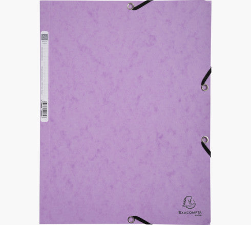 Exacompta Gummibandmappe Aquarel A4 – 3 Klappen, Karton, mehrfarbig, bis 250 Blatt, 5 Stk.