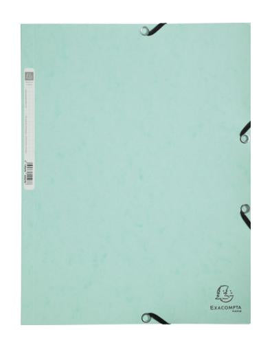 Exacompta Aquarel Gummibandmappe A4 – Karton, Grün, bis 250 Blatt