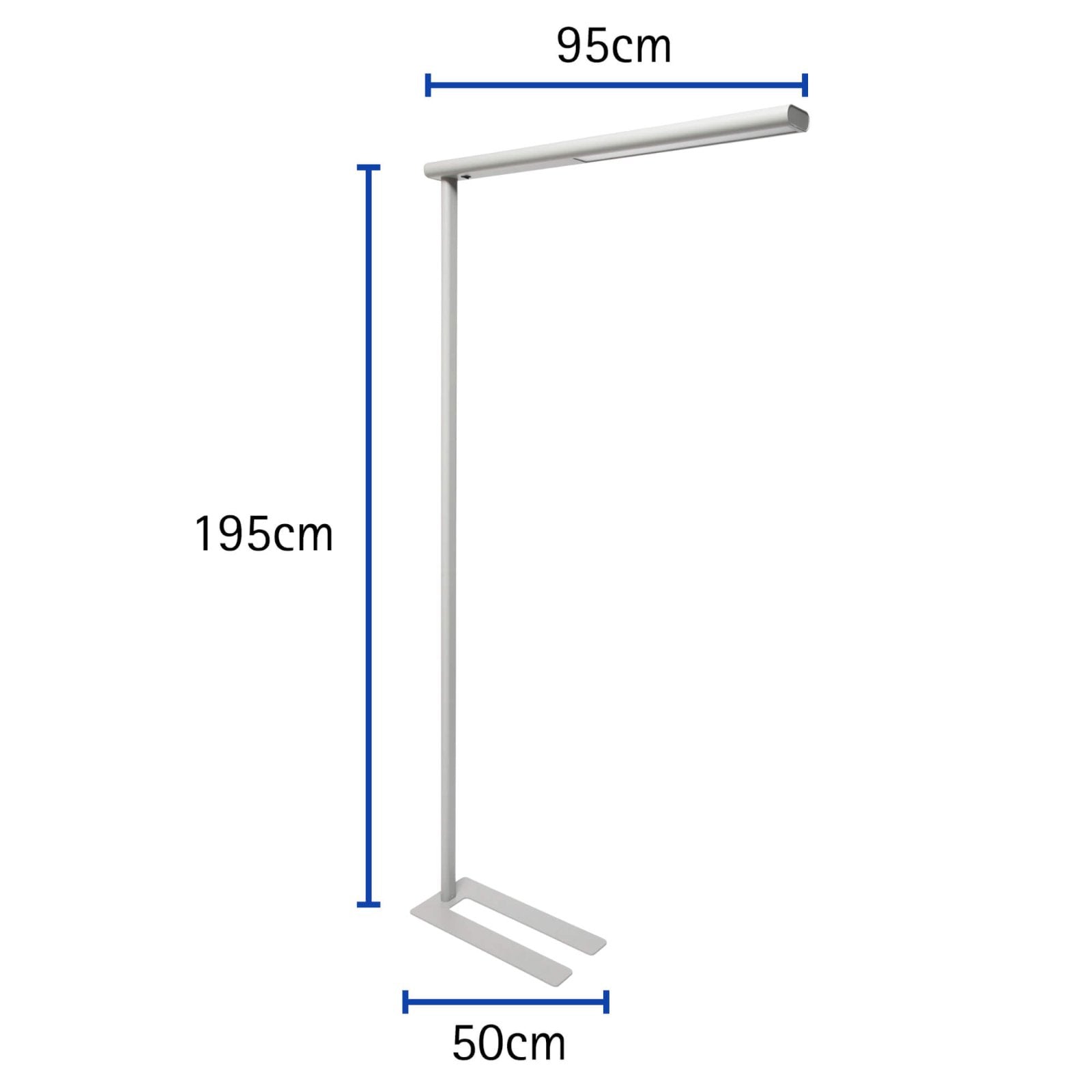 MAUL LED-Stehleuchte jet – 4000 K – 4'650 lm – silber