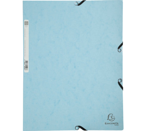 Exacompta Aquarel Gummibandmappe A4 – Karton, Blau, bis 250 Blatt