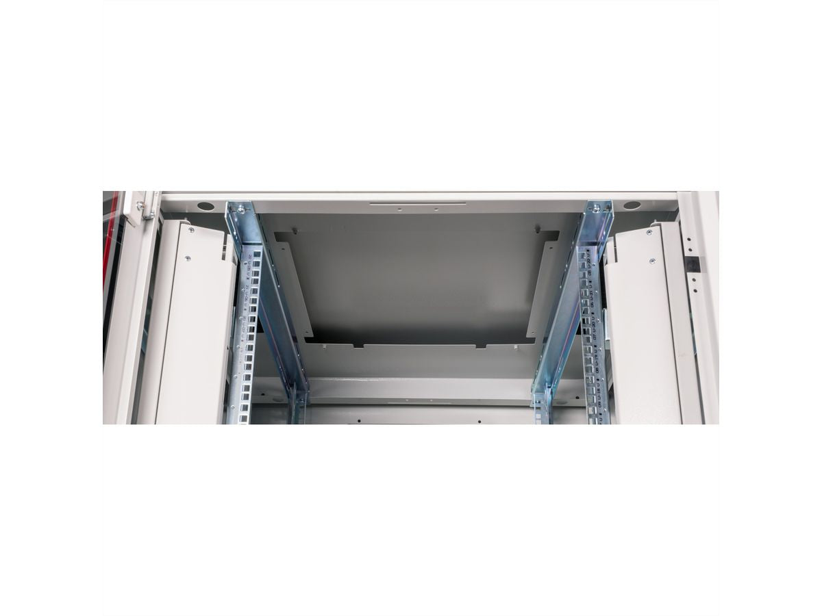 ROLINE Pro – 19" Netzwerkschrank 22U, IP20, abschliessbar, 800 × 800 × 1164 mm, lichtgrau, Stahl