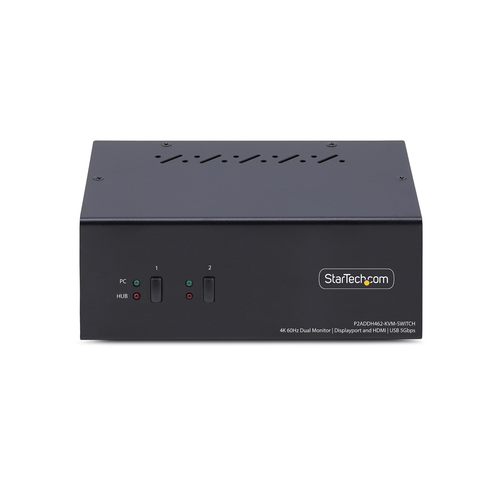 StarTech.com 2-Port Dual-View DP/HDMI KVM-Switch – 4K/60 Hz, USB 3.0-Hub, Audio