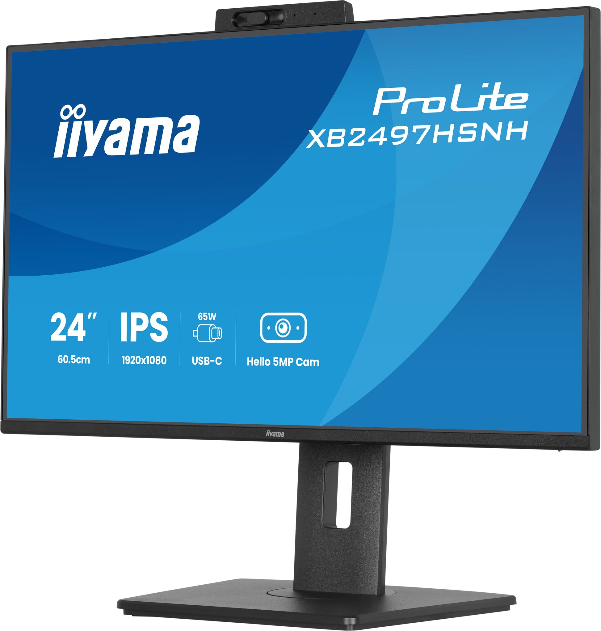 iiyama ProLite XB2497HSNH-B1 – 23,8", 1920 × 1080 (Full HD), IPS, 100 Hz, USB-C 65 W, Webcam, LAN
