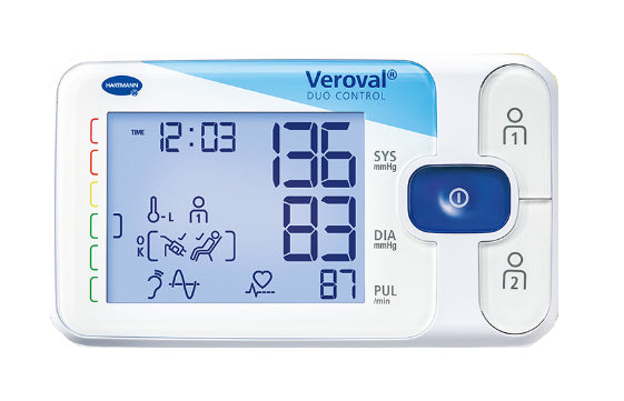Veroval Duo Control M – Oberarm-Blutdruckmessgerät – Bluetooth, Manschette 22–32 cm, Arrhythmie-Erkennung