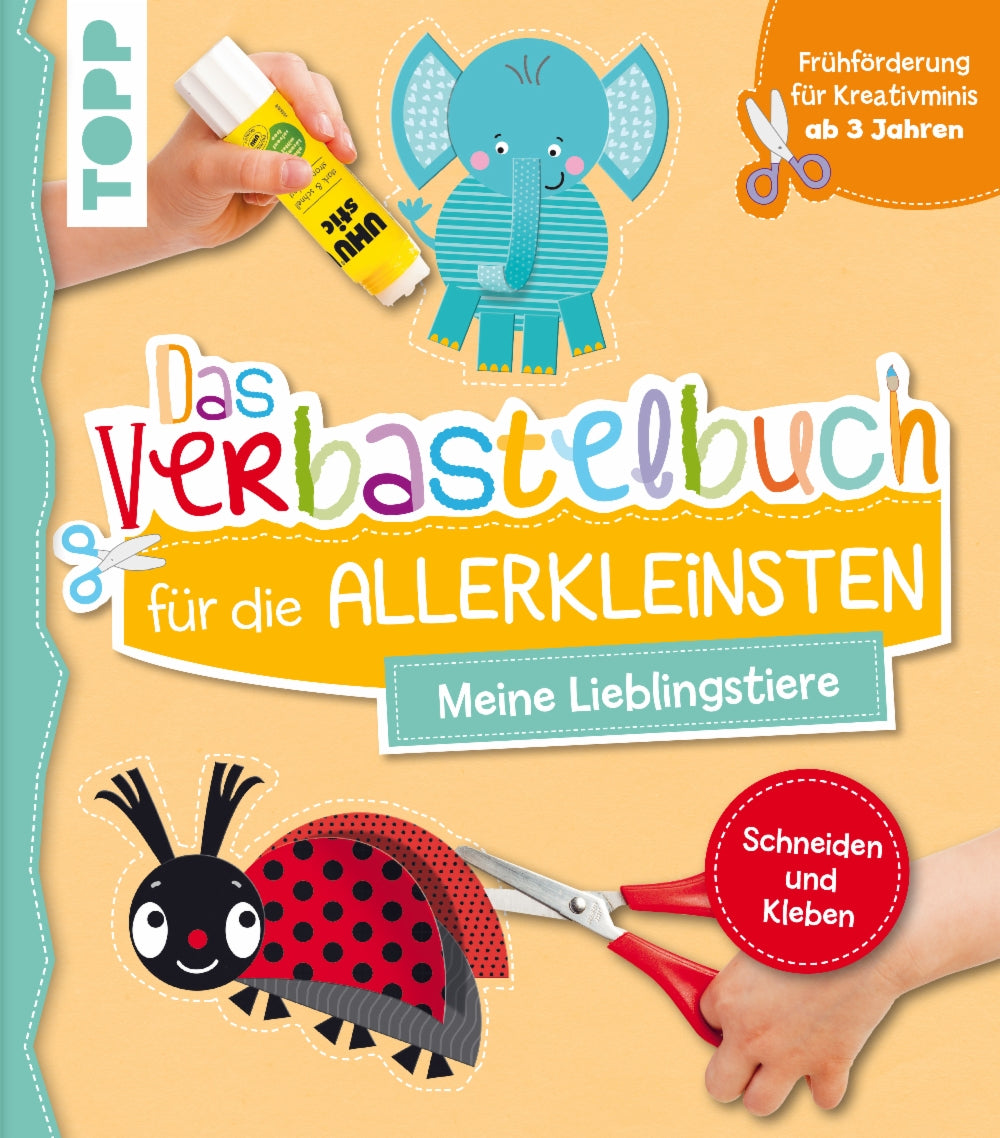 TOPP Verlag Frechverlag – Bastelbuch – Meine Lieblingstiere, Softcover, 32 Seiten, Deutsch, ab 3 Jahren