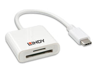 Lindy USB-Kartenleser USB-C – SD/microSD – USB 3.2 Gen 1 (5 Gbit/s) – Weiss