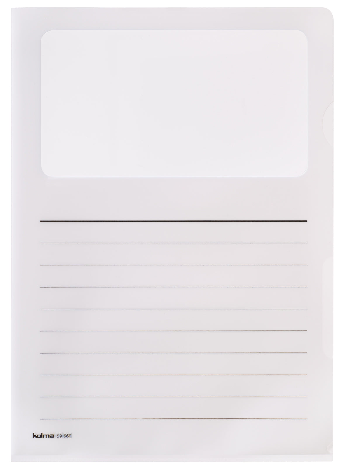 Kolma Sichtmappe A4 – Weiss, Kunststoff, glänzend, 130 µm, 10er-Pack