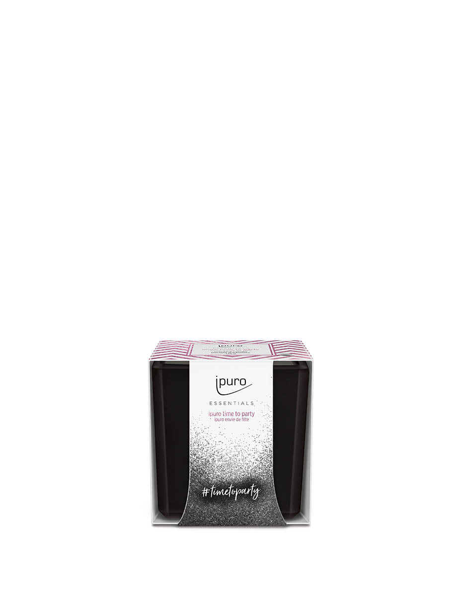 ipuro ESSENTIALS Time for Party – Duftkerze, quadratisch