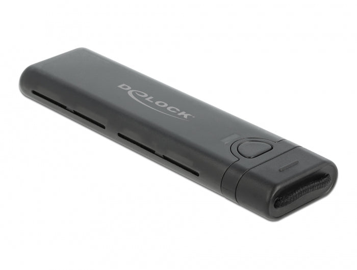 DeLOCK M.2 NVMe/SATA USB-C-Gehäuse – 1-Bay SSD-Gehäuse – USB 3.2 Gen2 (10 Gbit/s) – für M.2 NVMe/SATA