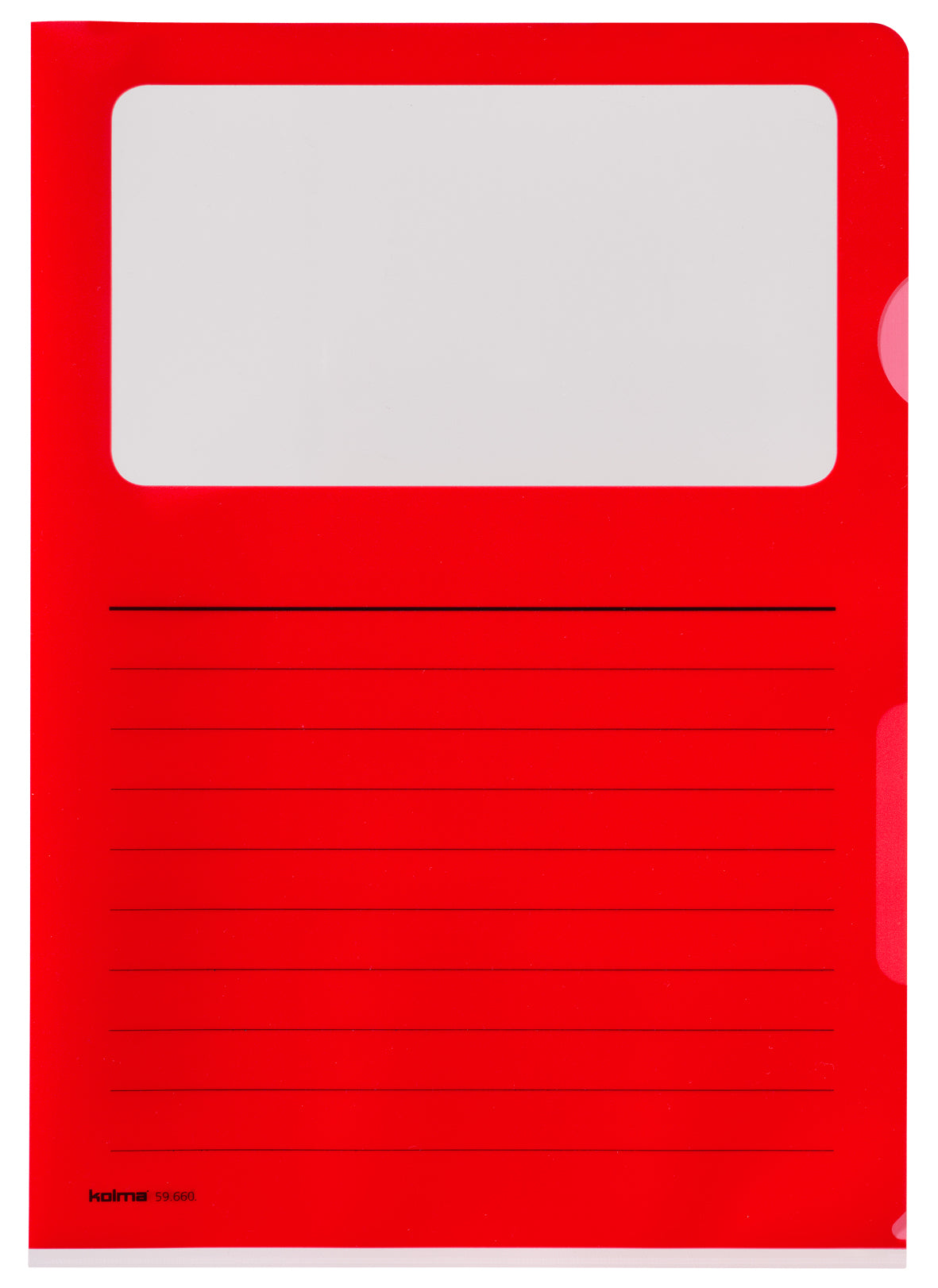 Kolma Sichtmappe A4 – Rot, Kunststoff, Glänzend, 130 µm, 10er-Pack, 100% Rezyklierbar