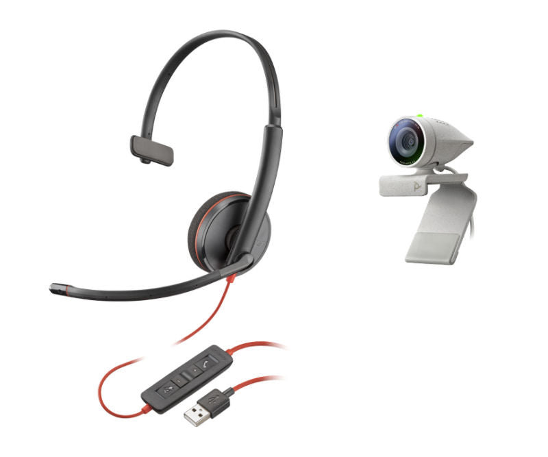 Poly Studio P5 Videokonferenzsystem Kit – Full HD 1080p, 4× digitaler Zoom – Schwarz/Grau