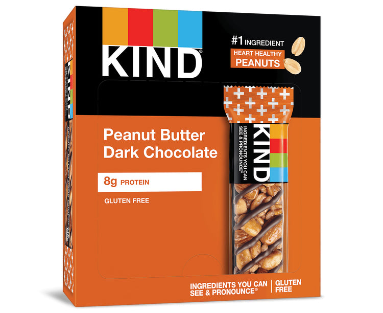 Kind BE-KIND Nussriegel – Erdnussbutter & dunkle Schokolade, glutenfrei – 12 × 40 g