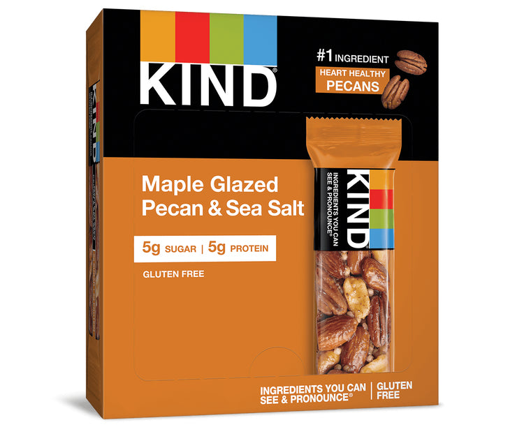Kind BE-KIND Nussriegel – Ahornglasierte Pekannuss, Meersalz, glutenfrei – 12 × 40 g