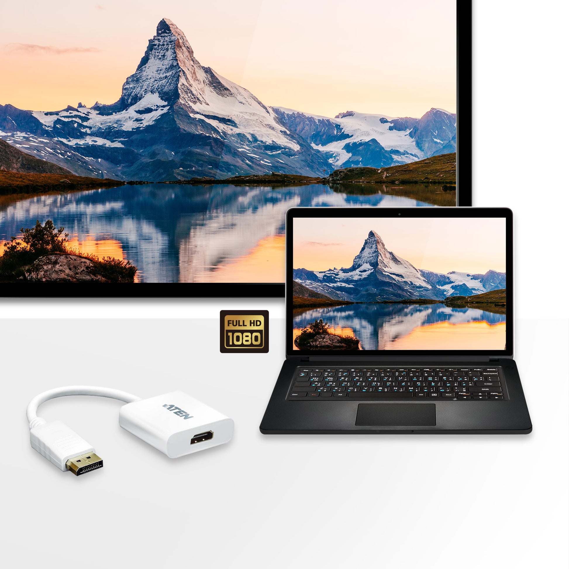 ATEN DisplayPort-auf-HDMI-Adapter, bis 1080p