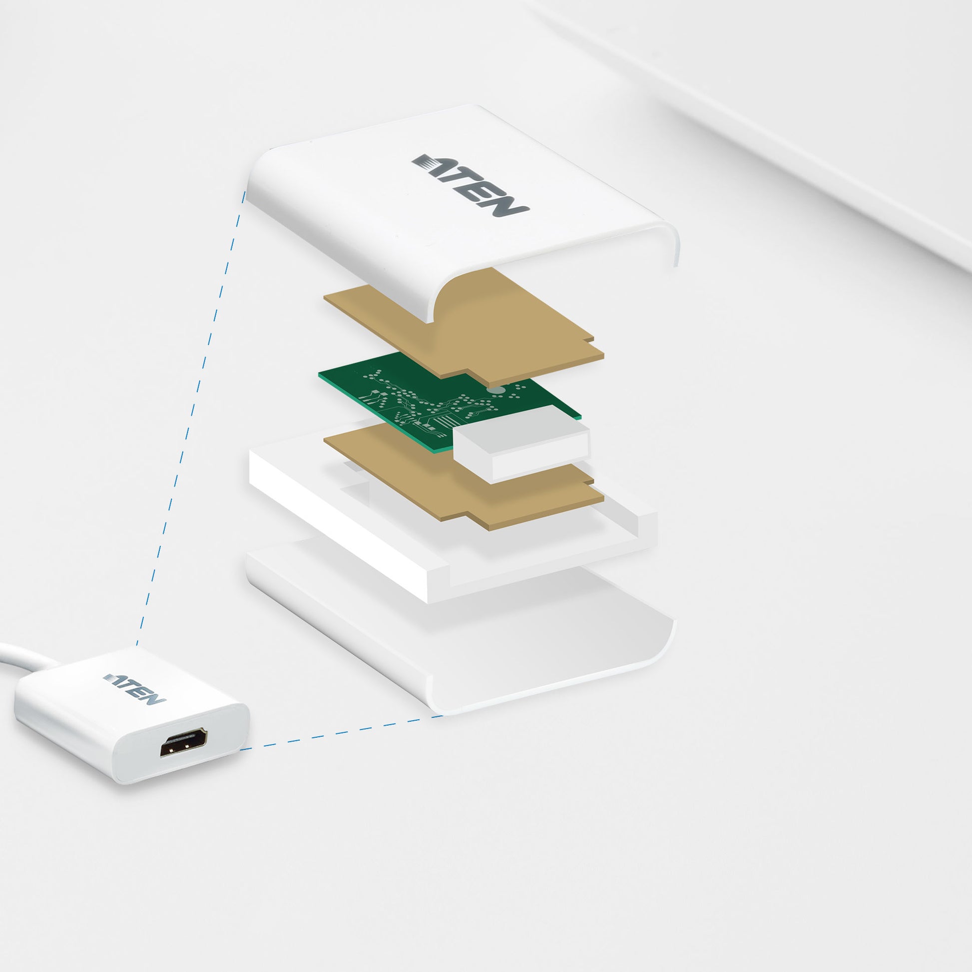 ATEN DisplayPort-auf-HDMI-Adapter, bis 1080p