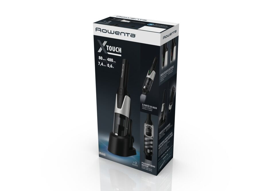 Rowenta Handstaubsauger X-Touch AC9736 – 585 W, 0,2 l, Akkubetrieb, 2 Aufsätze