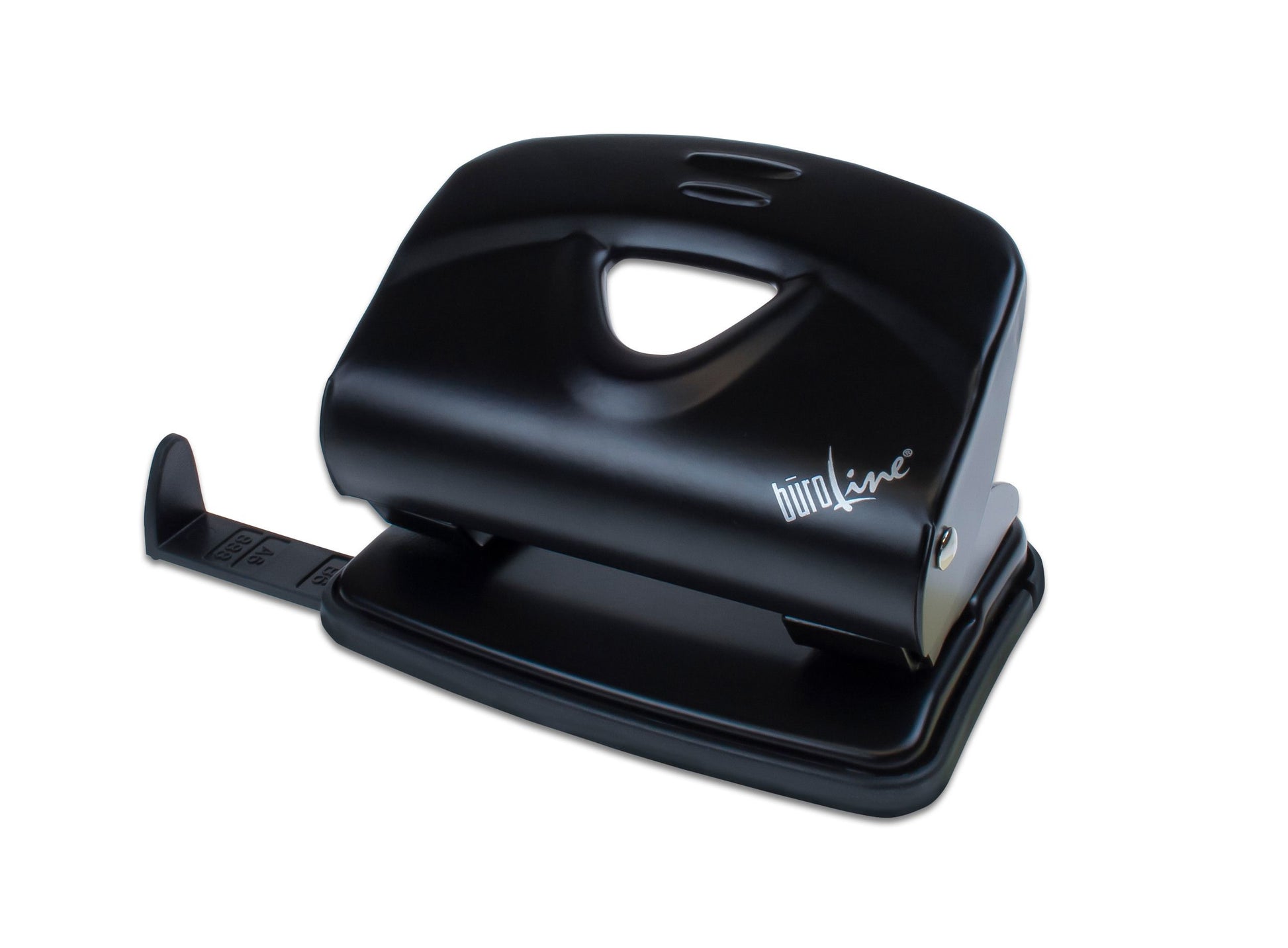 Buroline Büroline Bürolocher – 2-Loch, Lochabstand 80 mm, 20 Blatt – Schwarz – Metall