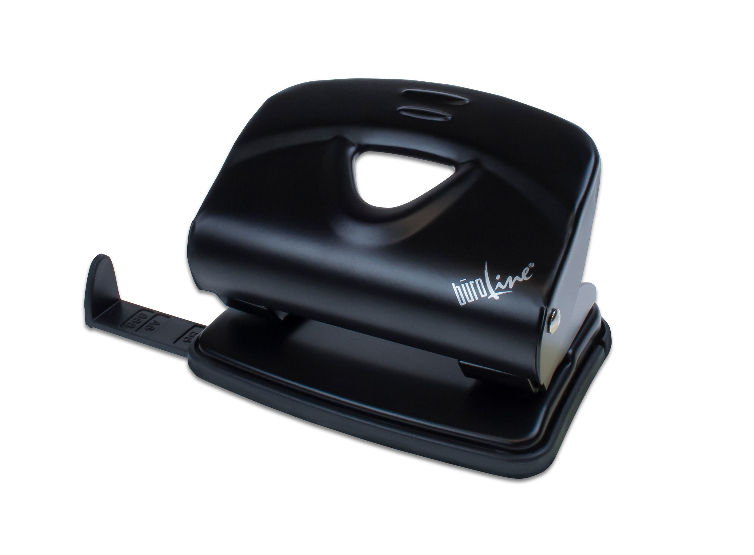 Buroline Büroline Bürolocher – 2-Loch, Lochabstand 80 mm, 20 Blatt – Schwarz – Metall