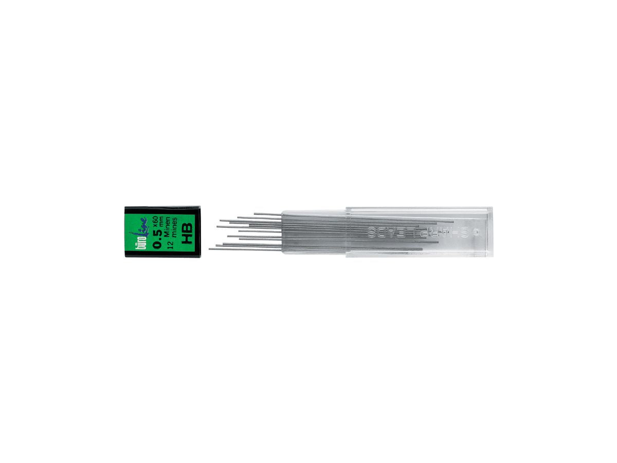 Buroline Ersatzminen – Schwarz, 0,7 mm, 12er-Pack