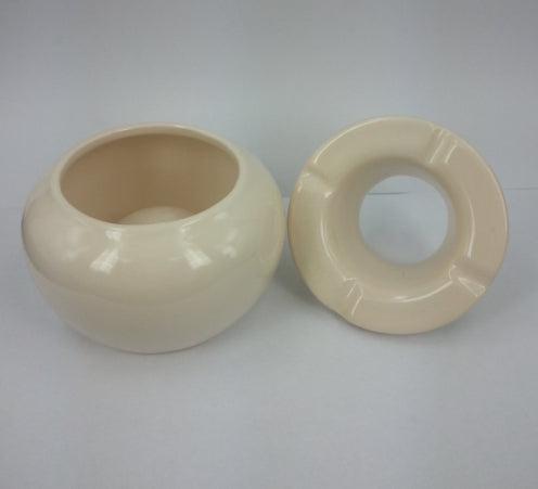 Dameco Aschenbecher – Ø 10 × 10 cm – Keramik, weiss