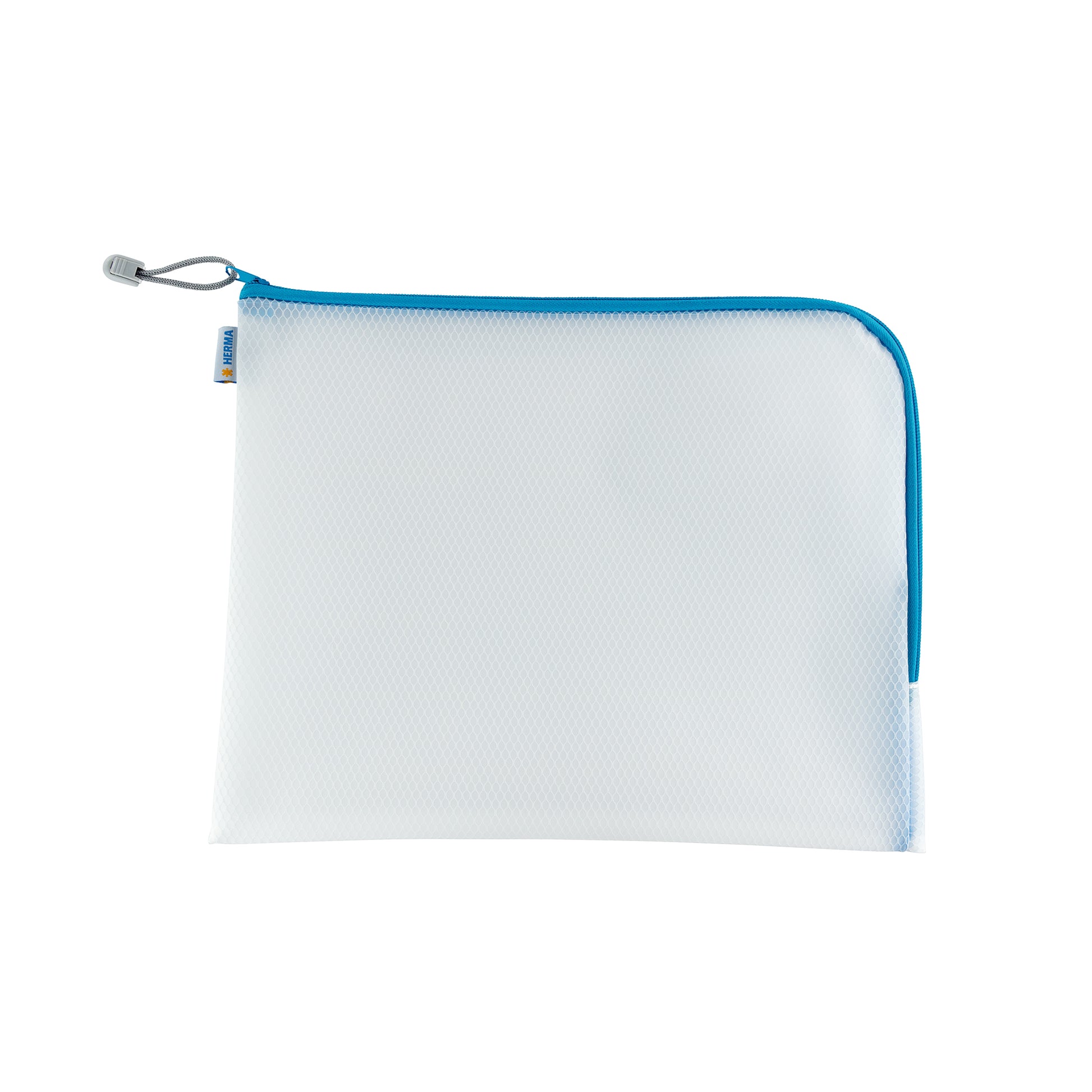 HERMA Reissverschlusstasche – Blau – Kunststoff – 36,0 × 28,0 × 0,7 cm