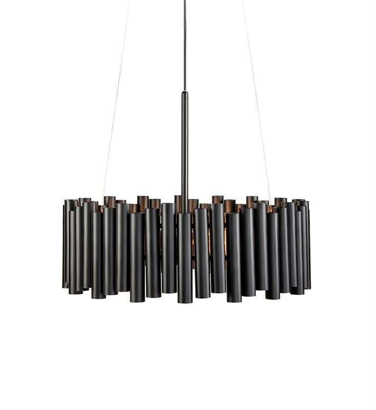 Markslöjd Pendelleuchte Level – 3-flammig, Ø 53 × 20 cm, 180 W, dimmbar, schwarz, exkl. 3× E27