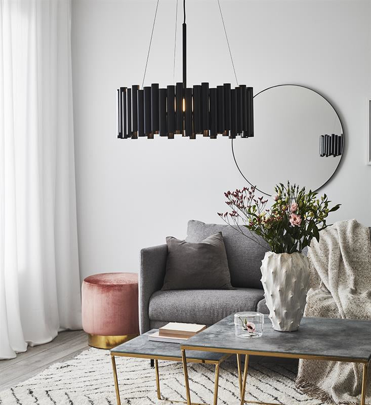 Markslöjd Pendelleuchte Level – 3-flammig, Ø 53 × 20 cm, 180 W, dimmbar, schwarz, exkl. 3× E27