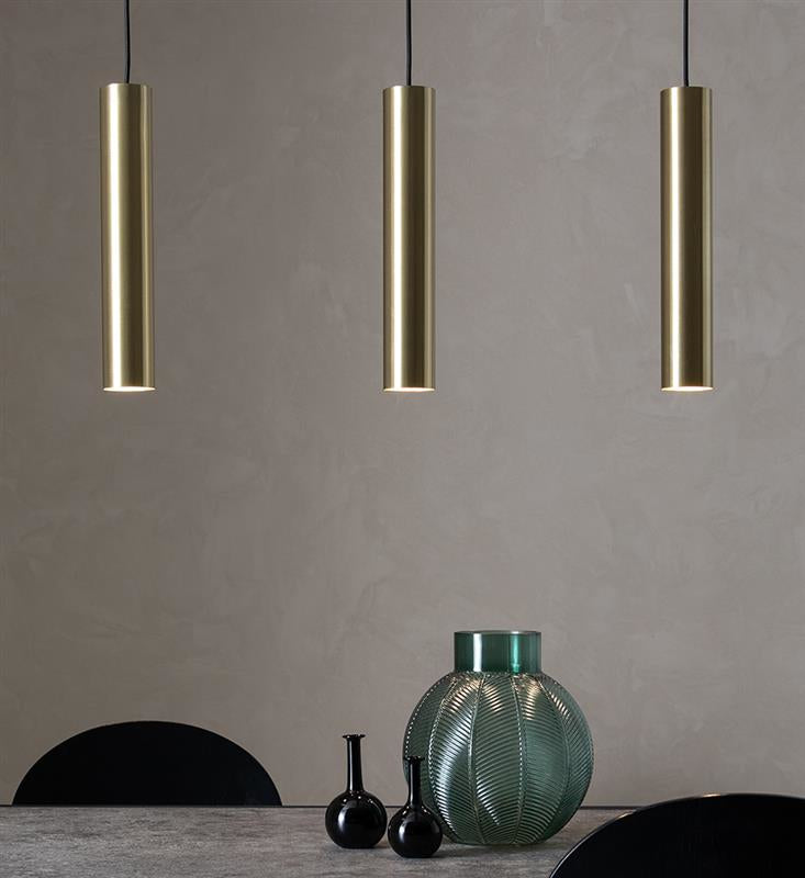 Markslöjd Pendelleuchte Ruben – 82 × 7 × 40 cm, 105 W, dimmbar, exkl. 3× GU10, Messing
