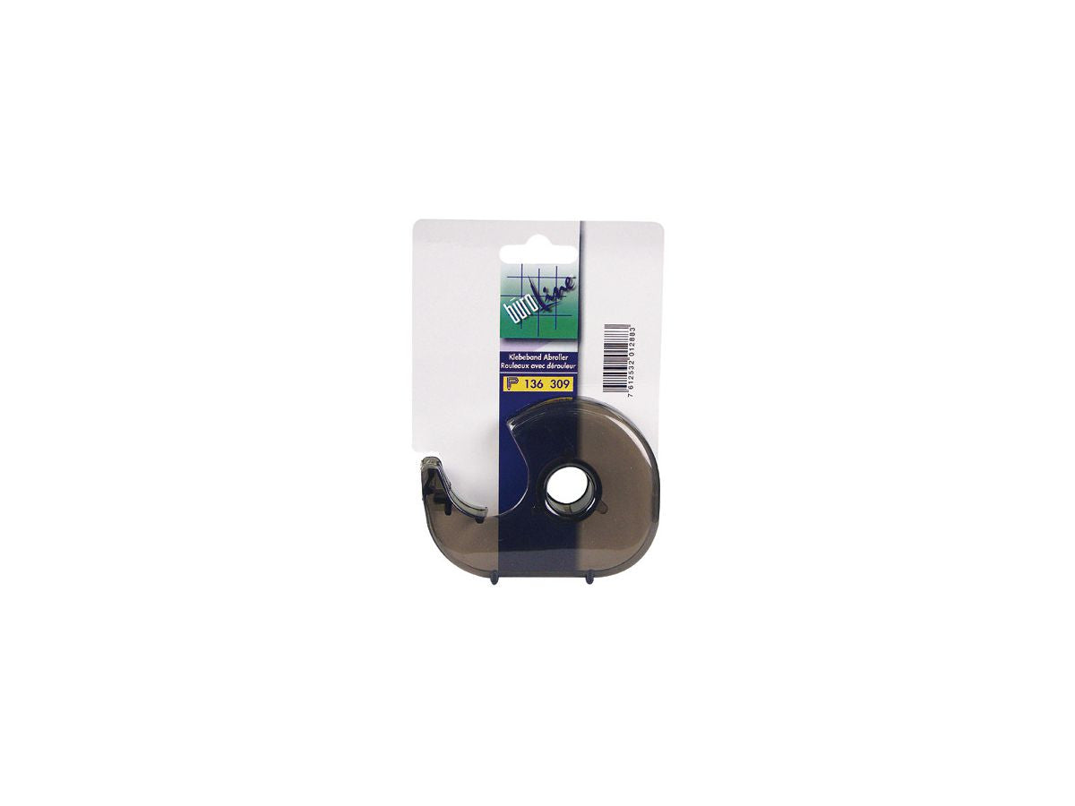 Buroline BÜROLINE Handabroller – für Klebeband bis 19 mm × 33 m, Kunststoff, schwarz