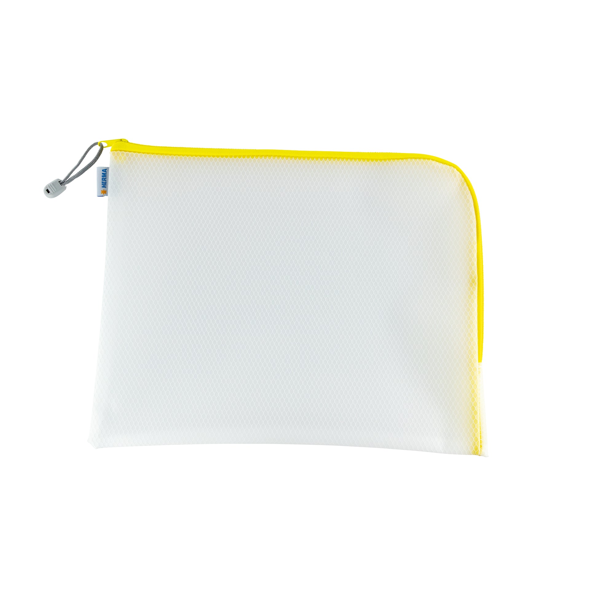 HERMA Reissverschlusstasche – Gelb – Kunststoff – 36 × 28 × 0,7 cm