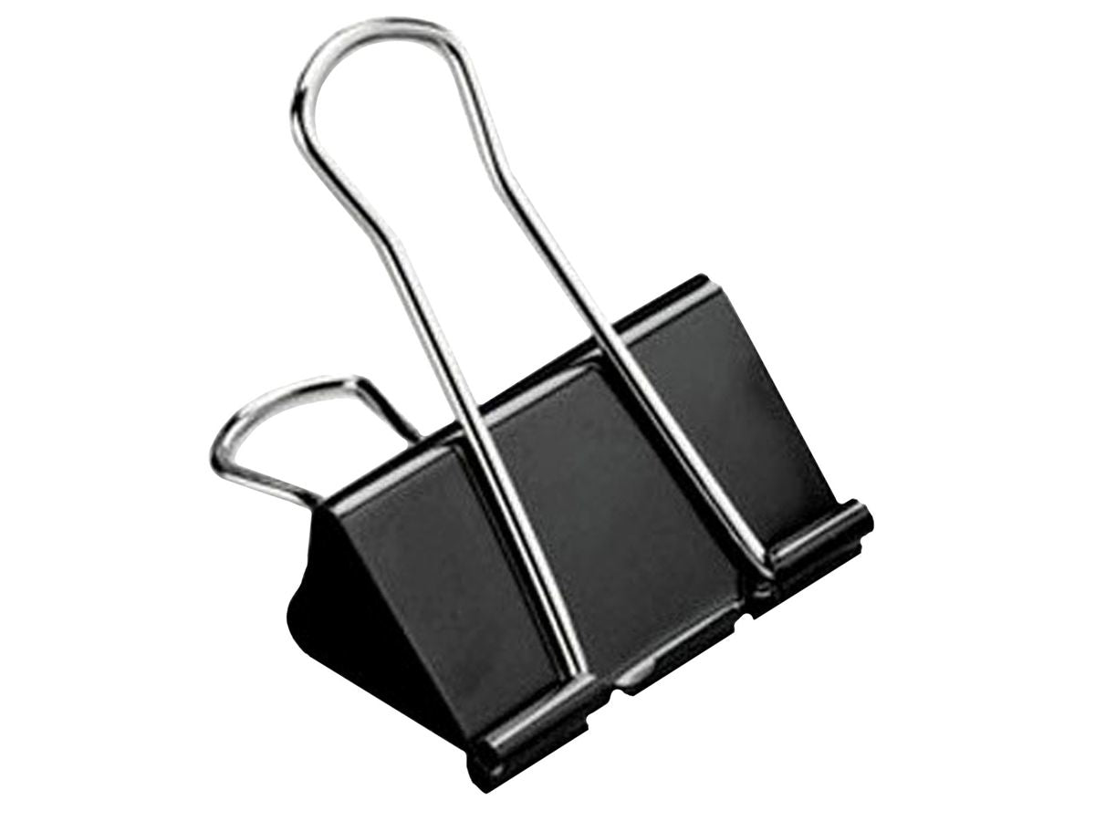Buroline Foldback-Klammern 32 mm – Schwarz, Klemmweite 13 mm – 1 Stk.