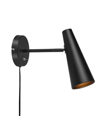 Markslöjd Wandleuchte Peak 1L – 12 × 28 × 22 cm, 40 W, schwarz, E14, exkl. Leuchtmittel, Ein/Aus-Schalter
