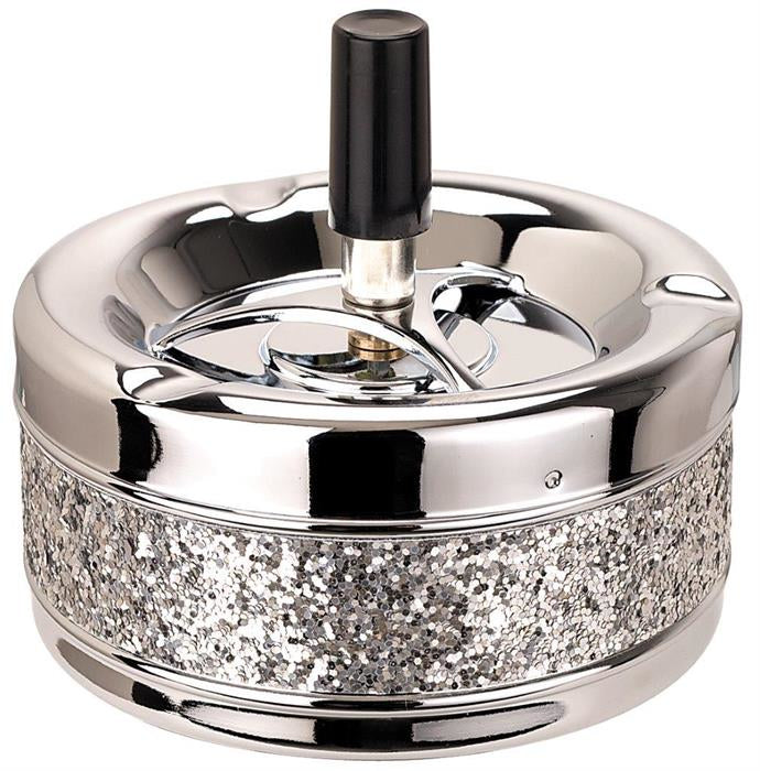 Dameco Aschenbecher – Ø 11 × 10 cm – Metall, silber