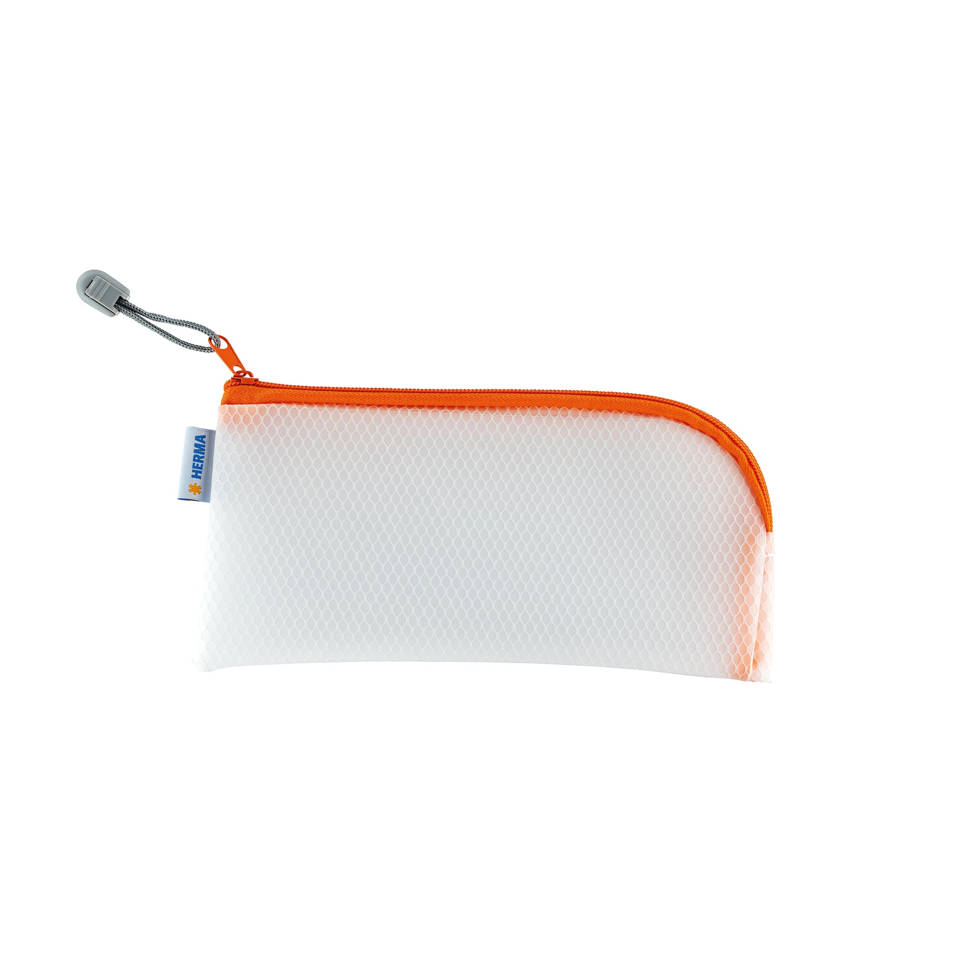 HERMA Reissverschlusstasche – orange – Kunststoff – 23 × 11 × 0,7 cm