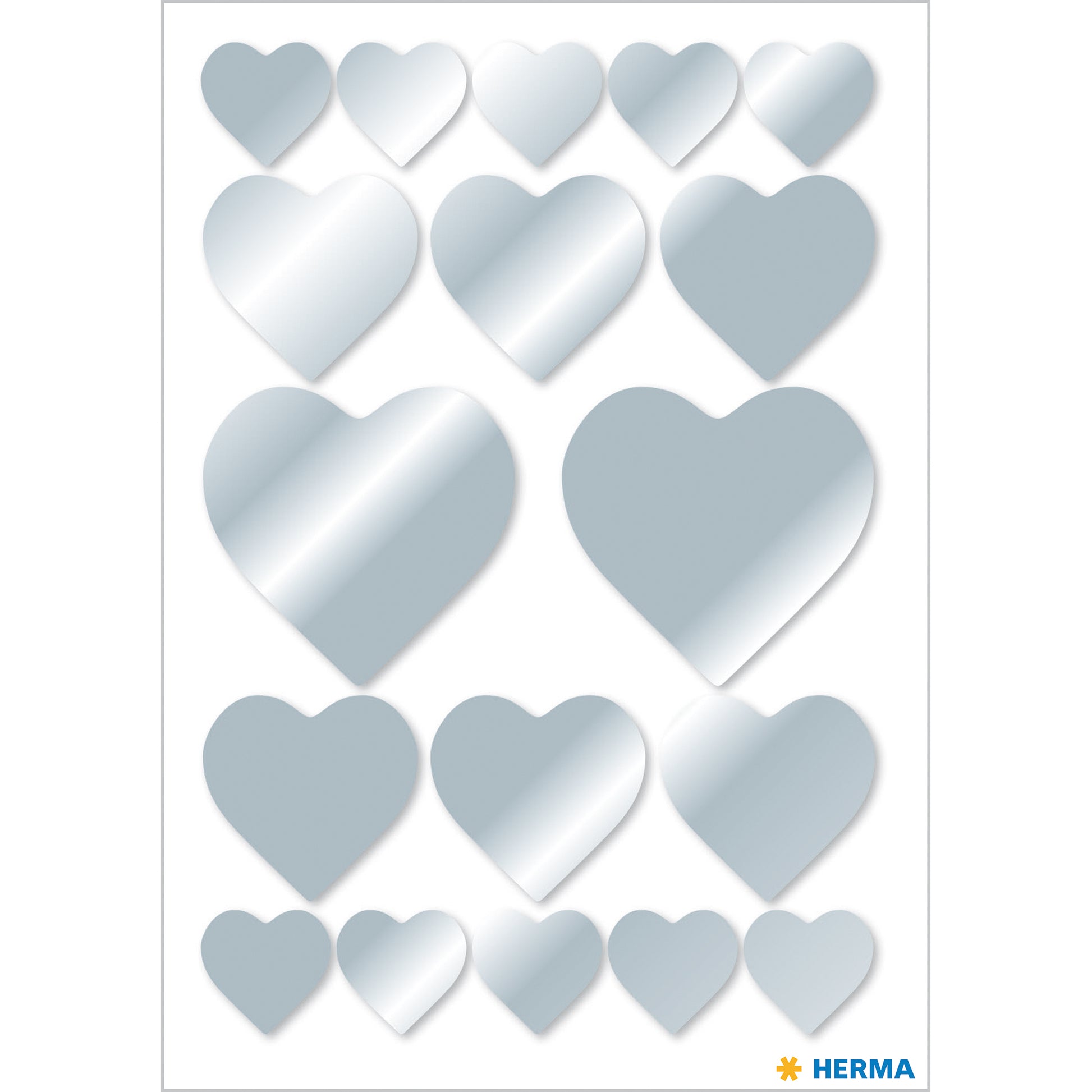 HERMA Schmucketiketten Decor – 84 × 120 mm – silber – 36 Stk.