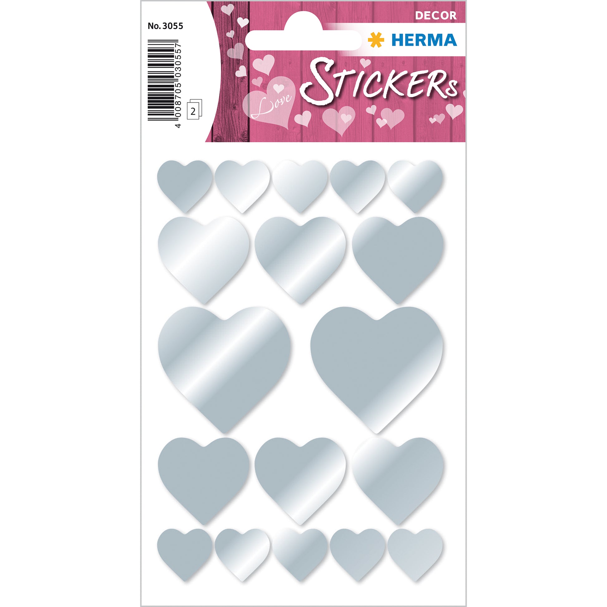HERMA Schmucketiketten Decor – 84 × 120 mm – silber – 36 Stk.