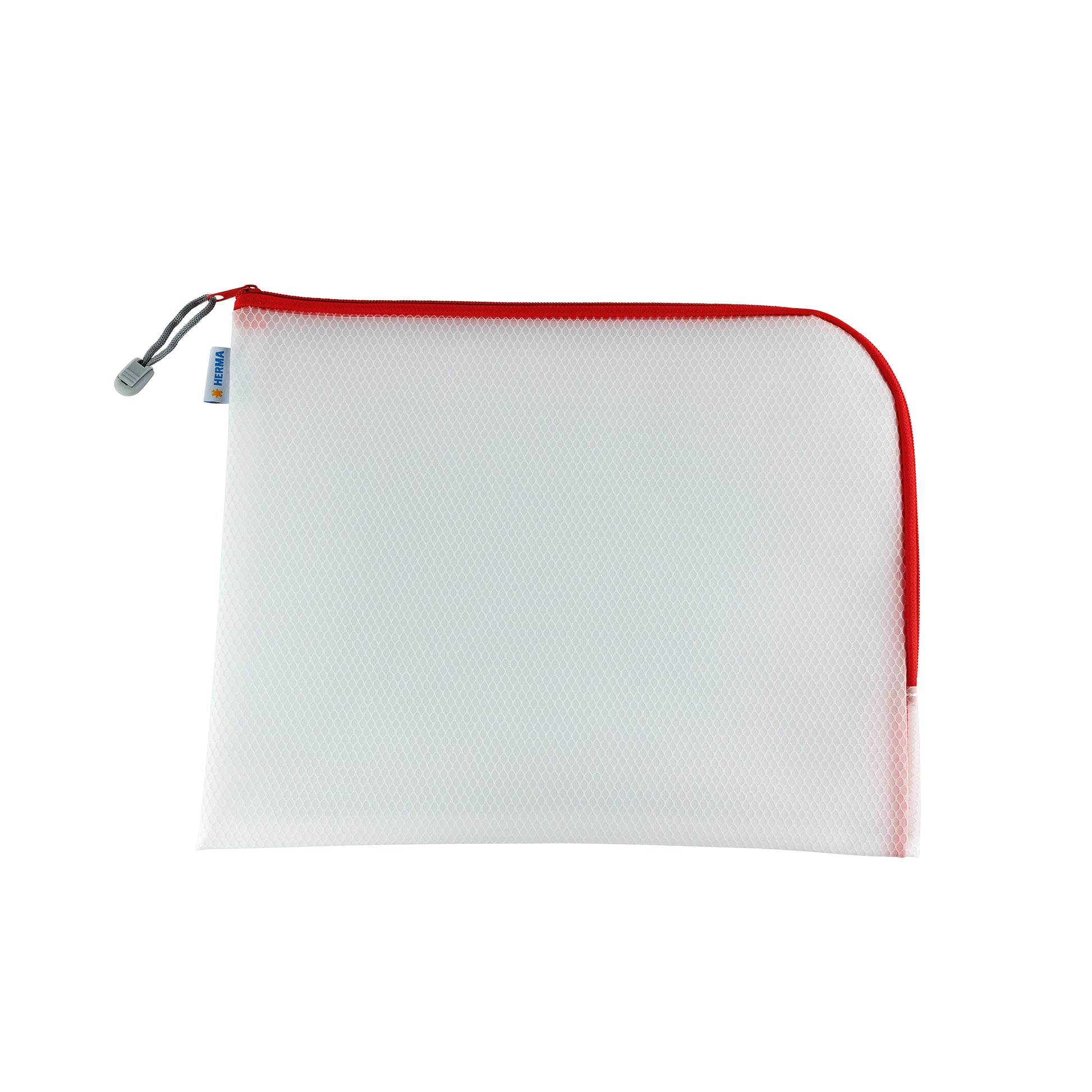 HERMA Reissverschlusstasche Etui – Rot – Kunststoff – 36 × 28 × 0,7 cm