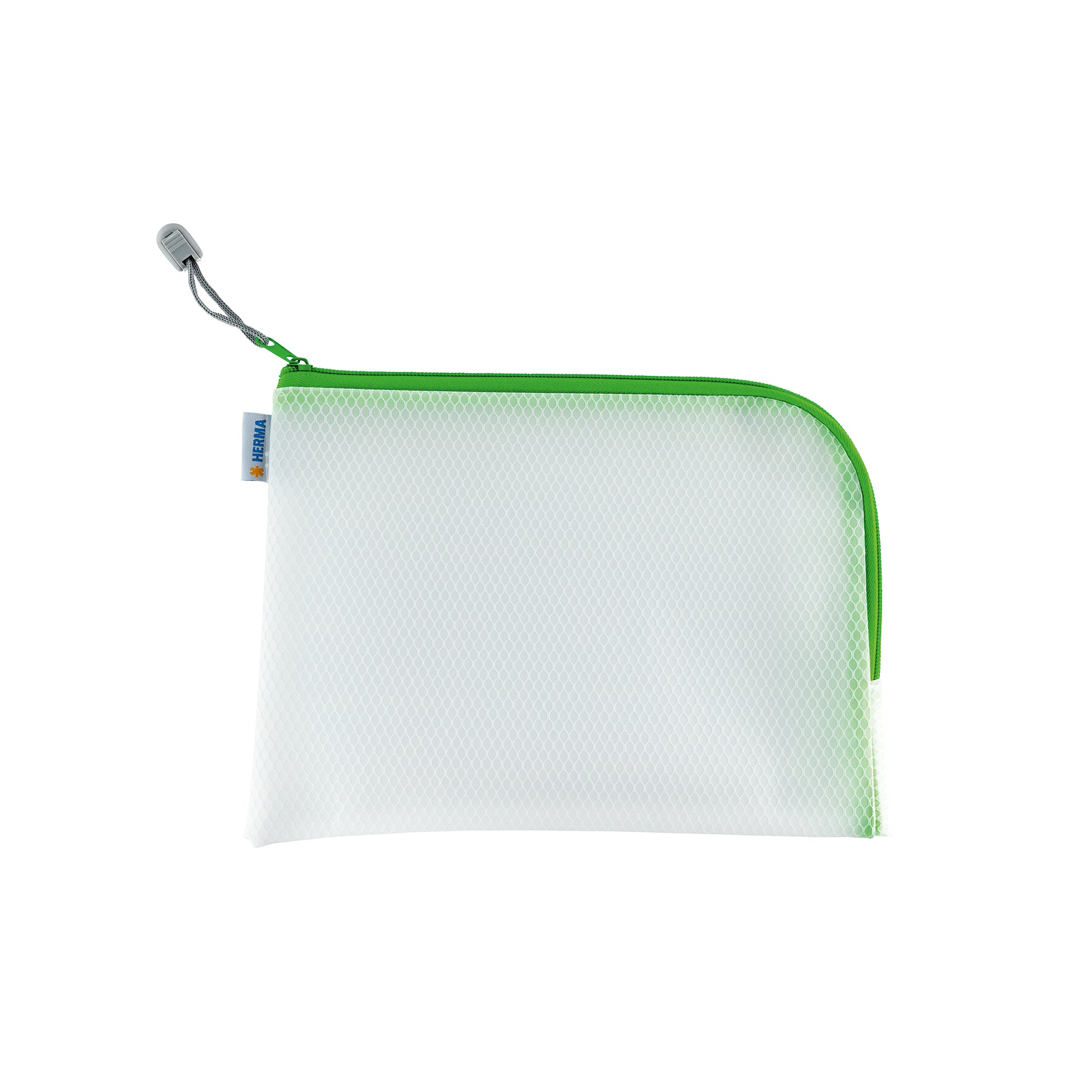 HERMA Reissverschlusstasche Etui – Grün – Kunststoff – 26,0 × 20,0 × 0,7 cm