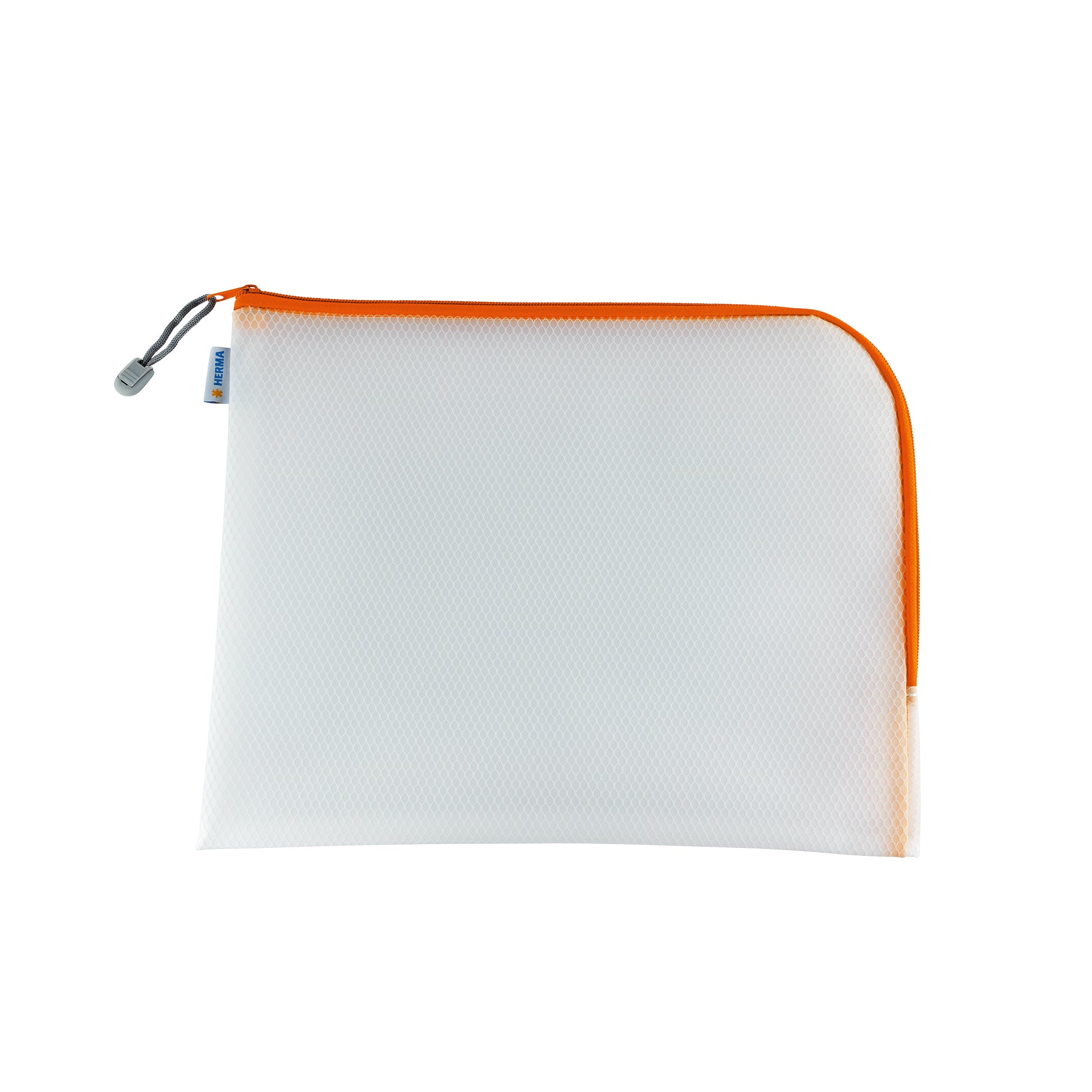HERMA Reissverschlusstasche – Orange – Kunststoff – 36,0 × 28,0 × 0,7 cm