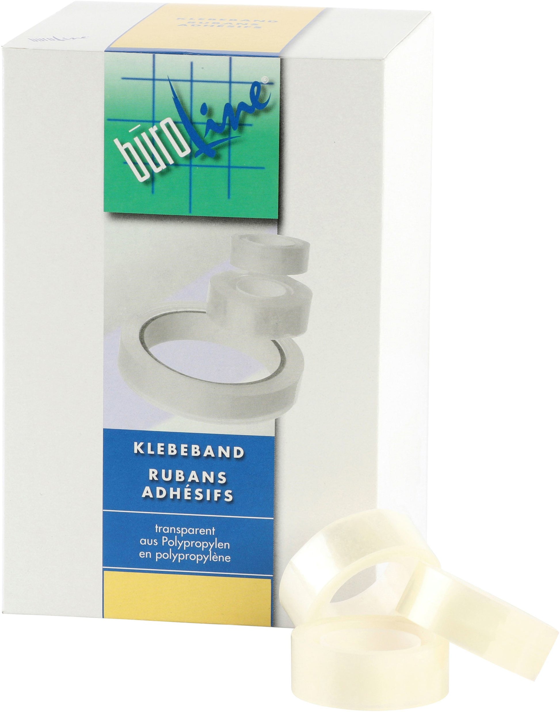 Buroline 131252 Klebefilm klar – 19 mm × 10 m, transparent, PP, reissfest, 1 Stück